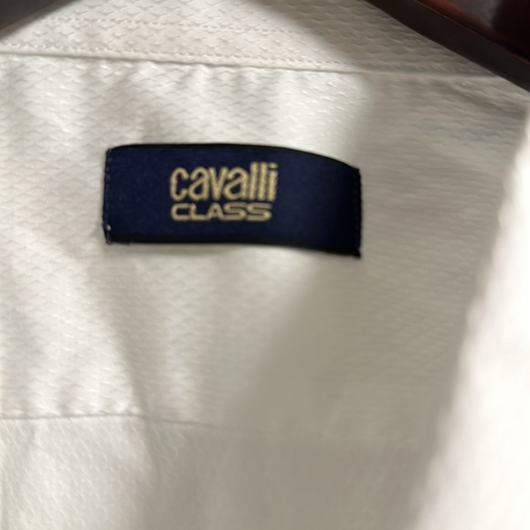Cavalli Class Mens White Slim Fit Dress Shirt 18 NEW NWT - Picture 6 of 7